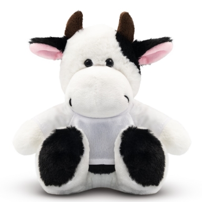 Teddy cow with a white T-shirt for printing